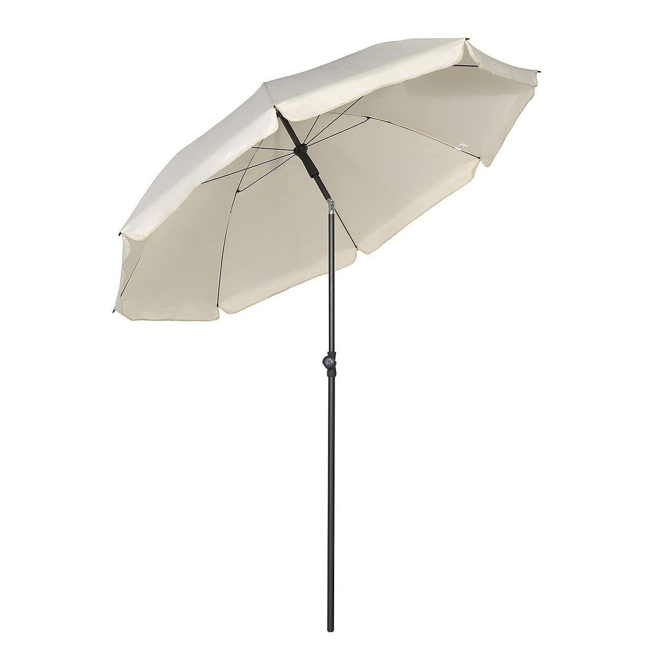 Sekey Sonnenschirm Ø 200 cm Marktschirm Rund Terrassenschirm, Unifarben