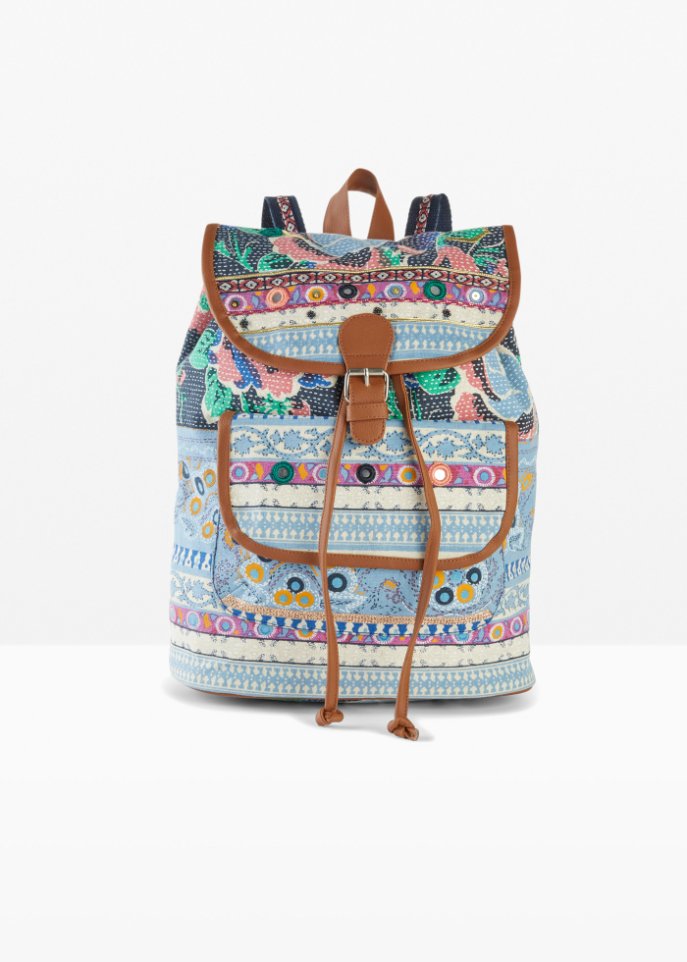 Rucksack mit Stickerei und Pailletten