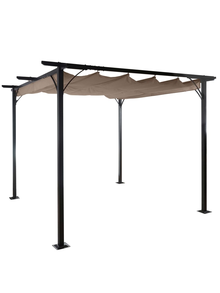 MCW Pergola C42 mit Schiebedach, 3x3m taupe-braun günstig kaufen onesize