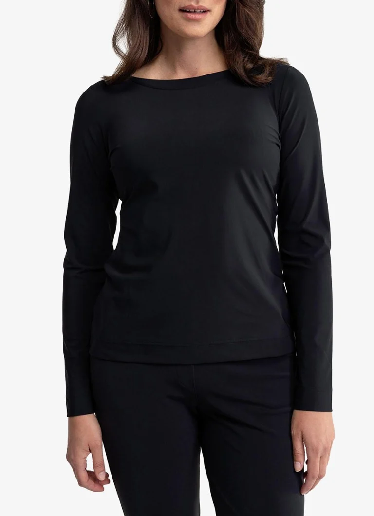 Studio Anneloes Sydney long-sleeved shirt with boat neckline