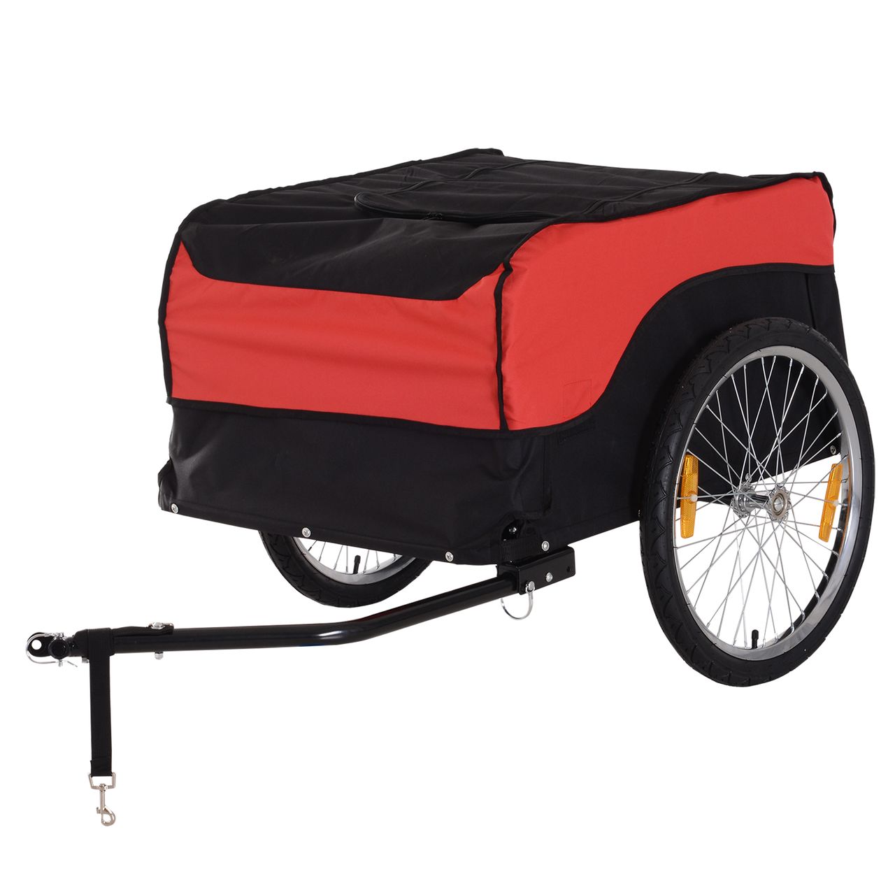 HOMCOM Transportanhänger Lastenanhänger Fahrrad Anhänge Fahrradanhänger