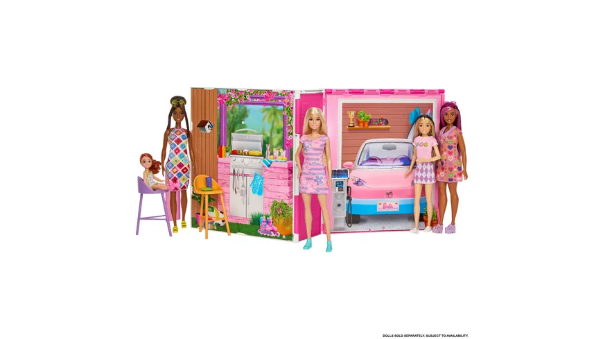 Barbie Puppenhaus mit Barbie-Puppe und Zubehörteilen zum Dekorieren