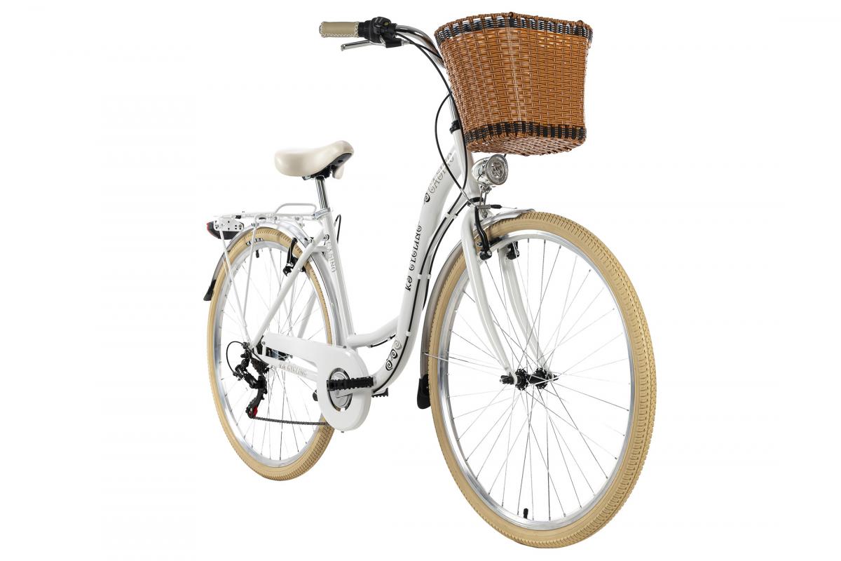 KS Cycling KS Cycling Damenfahrrad Cityrad 28'' Casino weiß 6 Gänge RH 48 cm mit Korb