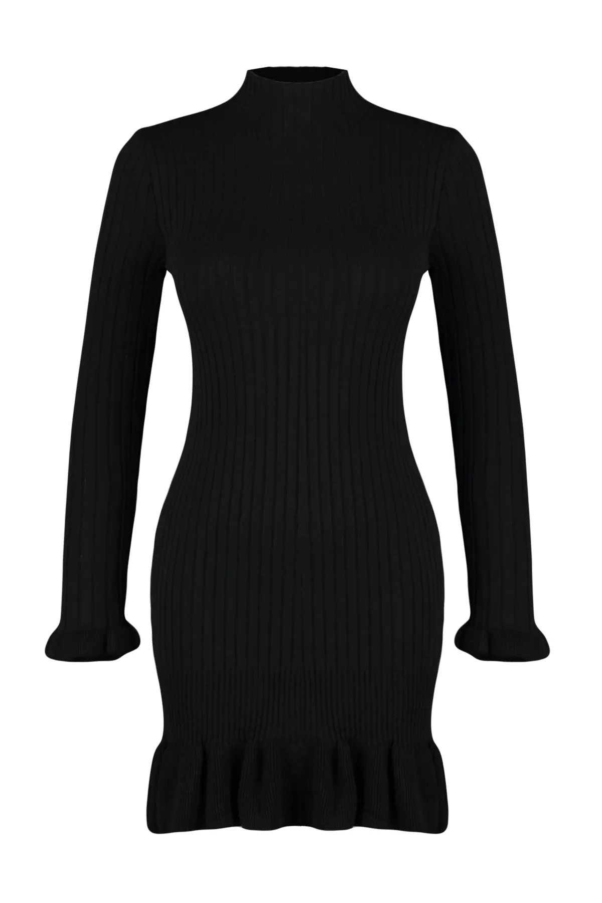 Trendyol Collection  Schwarzer, schlichter Mini-Stehkragen TWOAW24EL00468