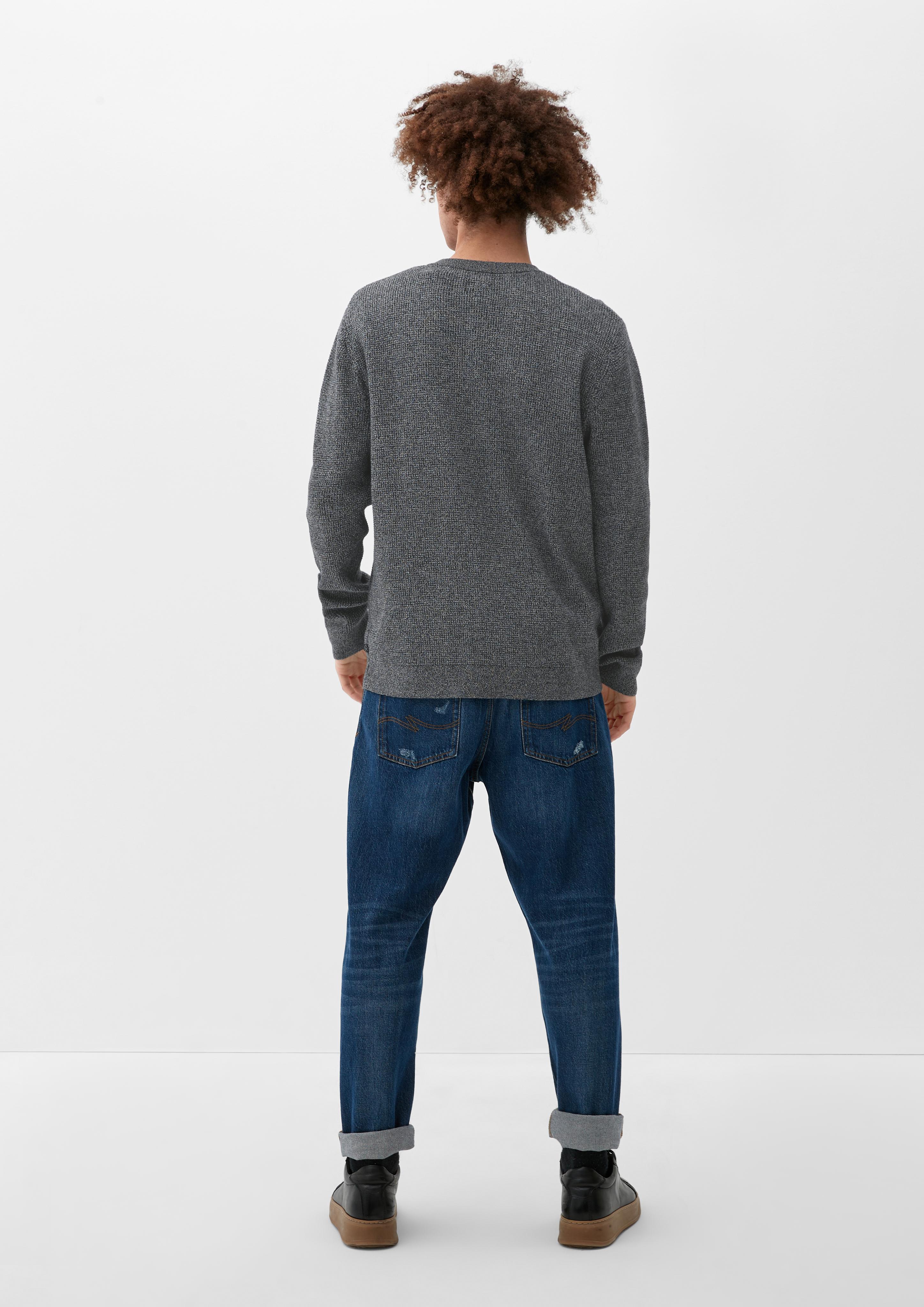 Strickpullover mit Henleyausschnitt  2123353-94W0