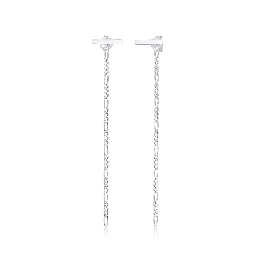 Elli Elli Boucles d'Oreilles Chaîne Figaro Géo Basic Blogger Boucles d'Oreilles Femme  Boucles d'oreilles
