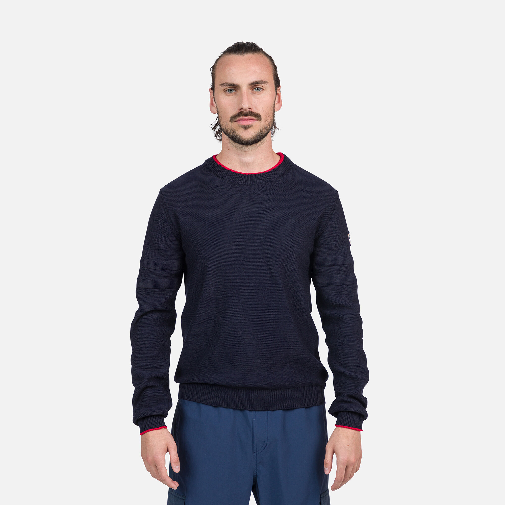 Pull en maille à rayures homme