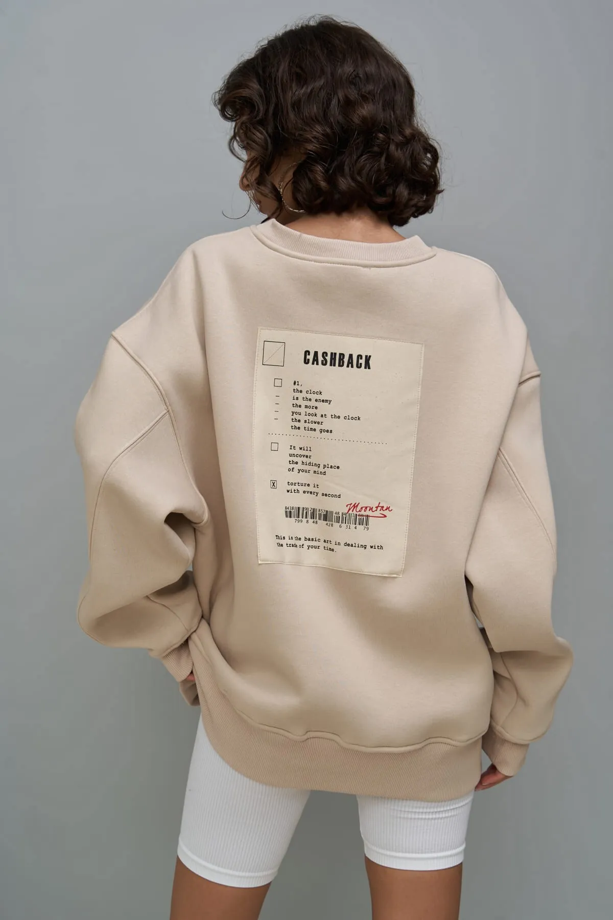 MAİ COLLECTİON  Cashback Bone Oversize-Sweatshirt