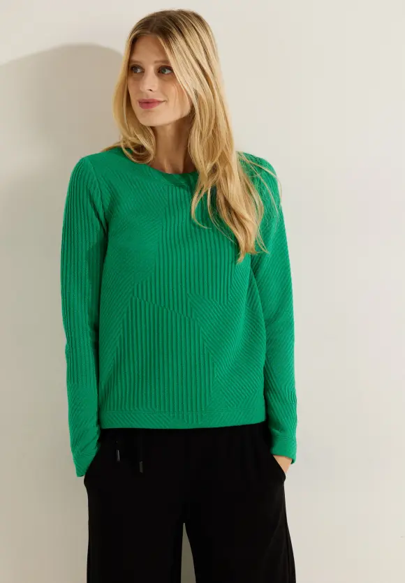 CECIL Langarmshirt mit Struktur