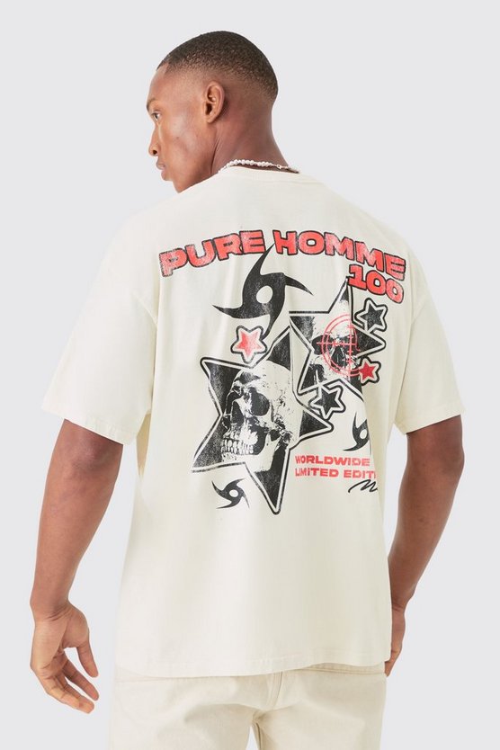 Oversize T-Shirt mit Sternen-Print
