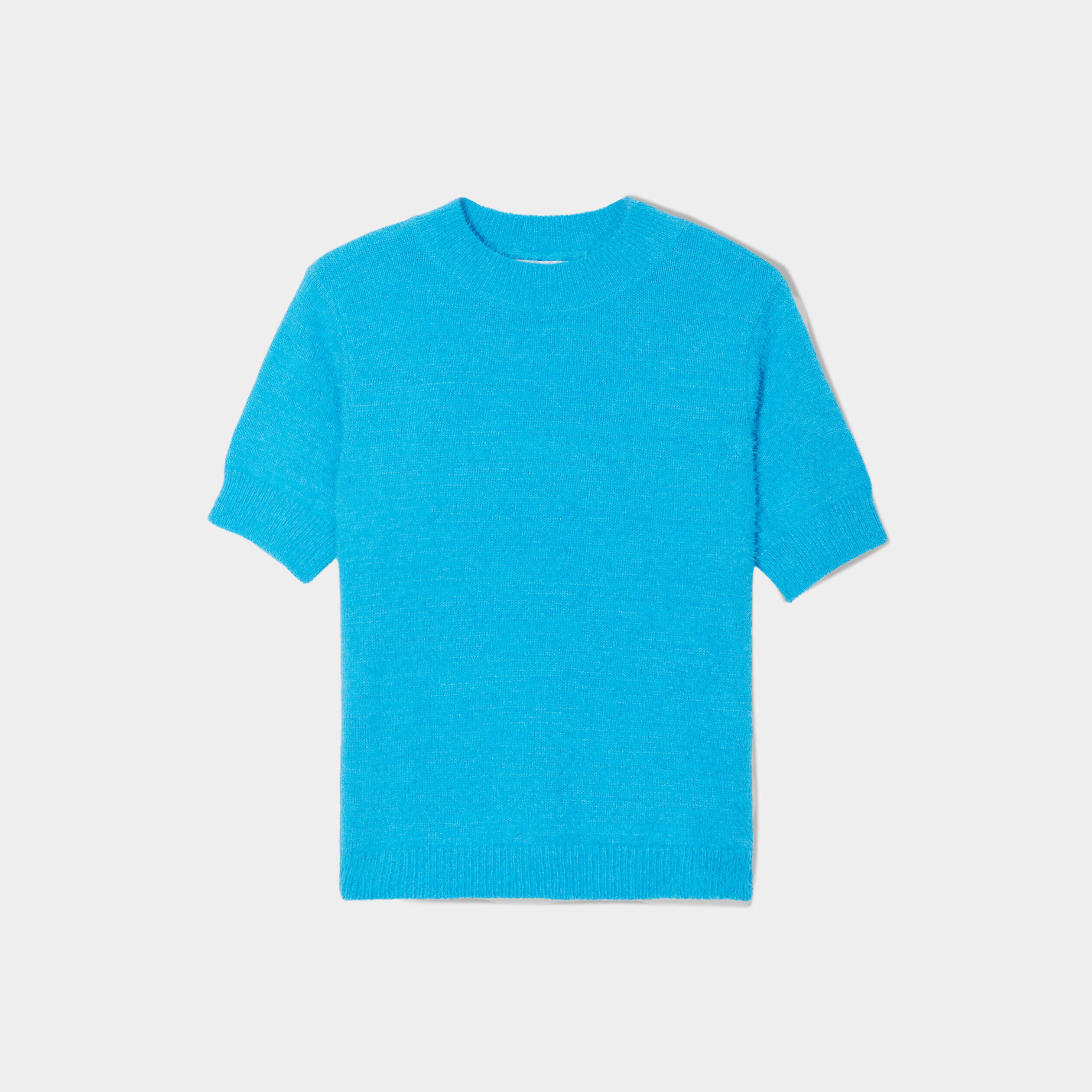 Pull manches courtes bleu femme | Cache Cache
