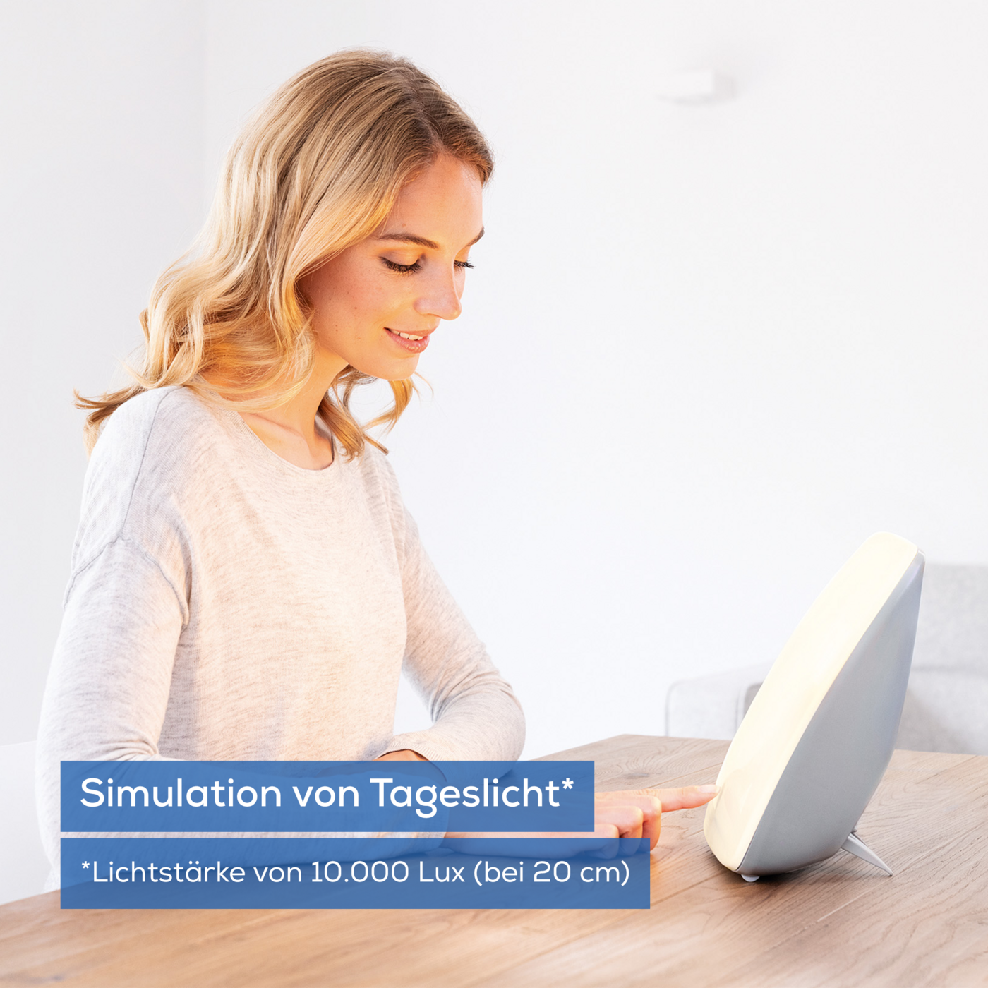 Beurer TL 41 Touch Tageslichtlampe-Tageslichtlampe für Wohlbefinden in sonnenarmen Monaten mit Touchbedienung