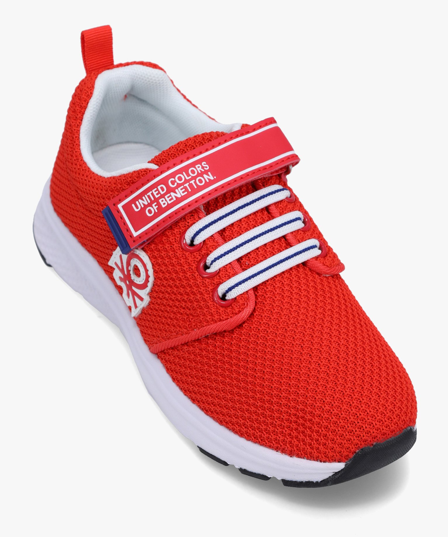 Baskets Garçon running dessus maille unie - Benetton rouge | GEMO