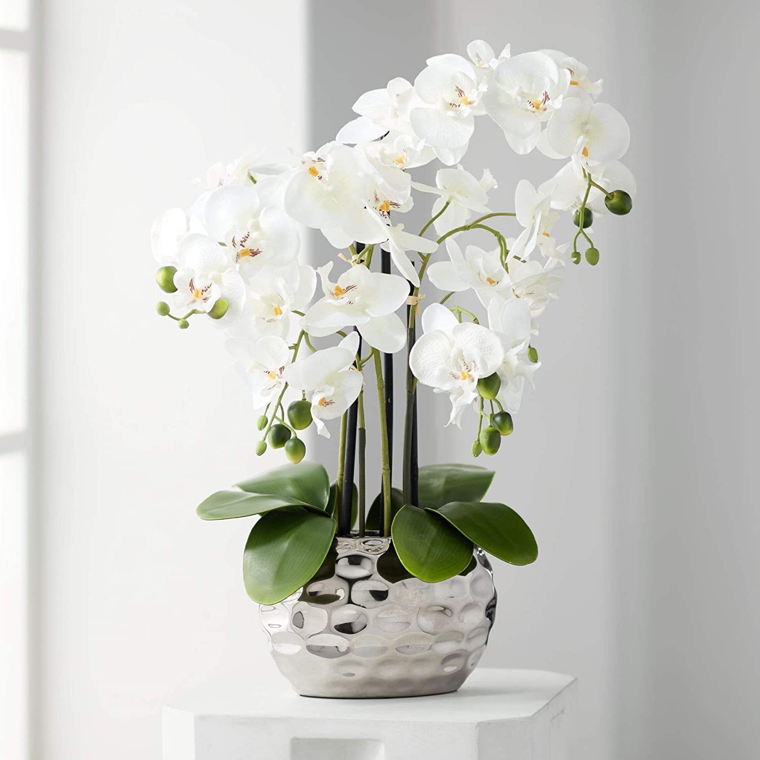 Kunstorchidee Kunstpflanze Orchidee Orchidee, Creativ green, Höhe 55.00 cm, im Keramiktopf