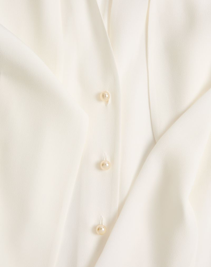 Camisa de crepe de chine