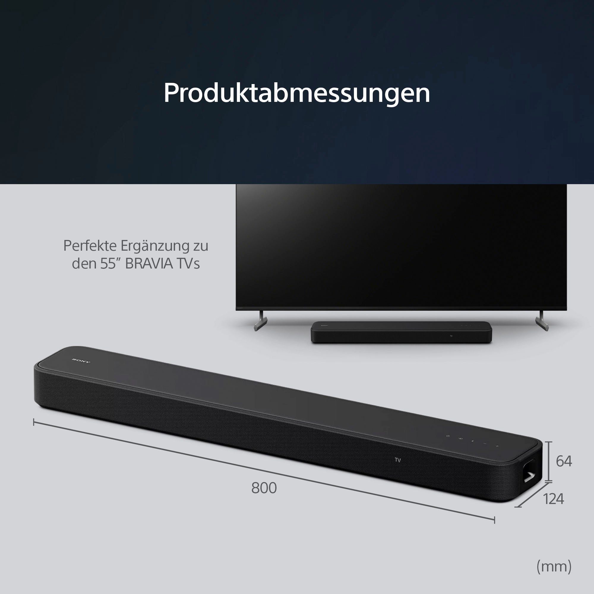 Sony HTS2000 Dolby Atmos® 3.1 Soundbar (Bluetooth, WLAN (WiFi), 250 W, App-Steuerung)