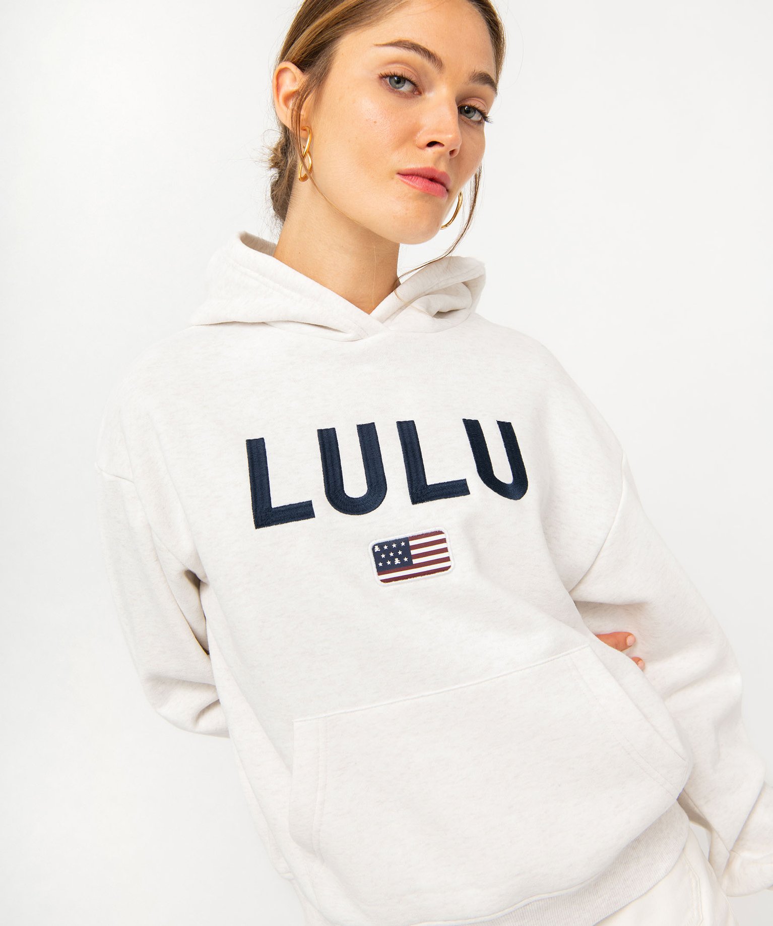 Sweat à capuche en molleton doux femme - LuluCastagnette beige | GEMO