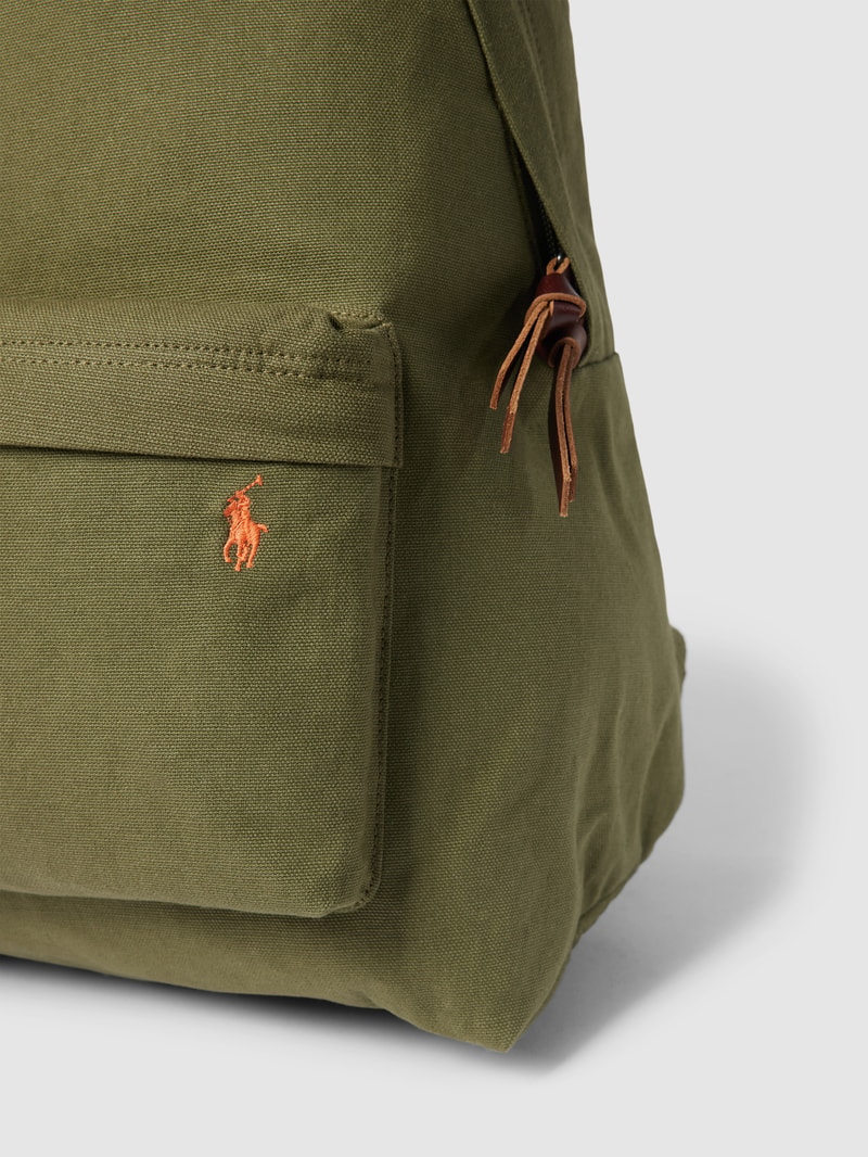 Rucksack mit Label-Detail in olivgrün