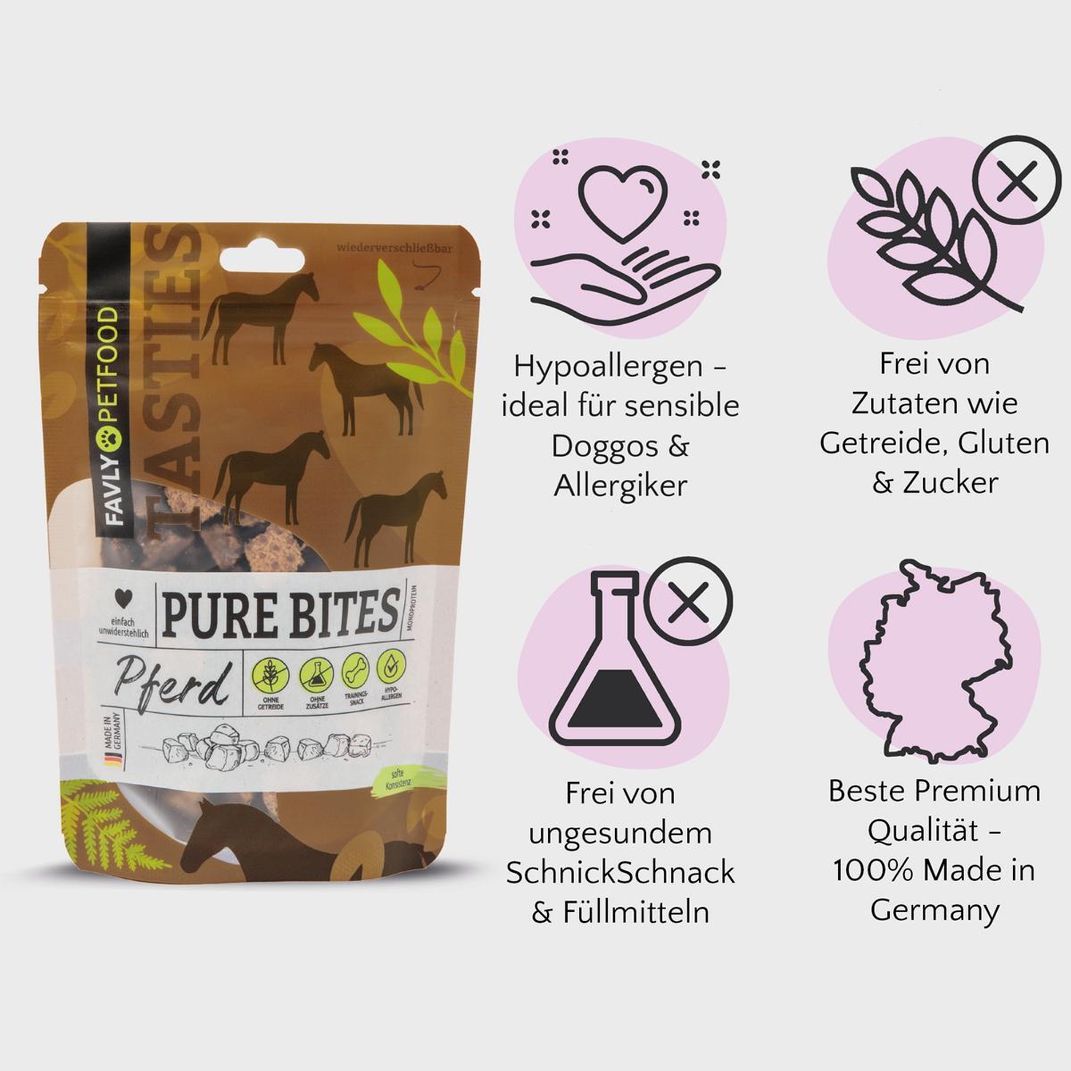 FAVLY Petfood Snacks FAVLY Petfood PURE Bites Pferd 360 g