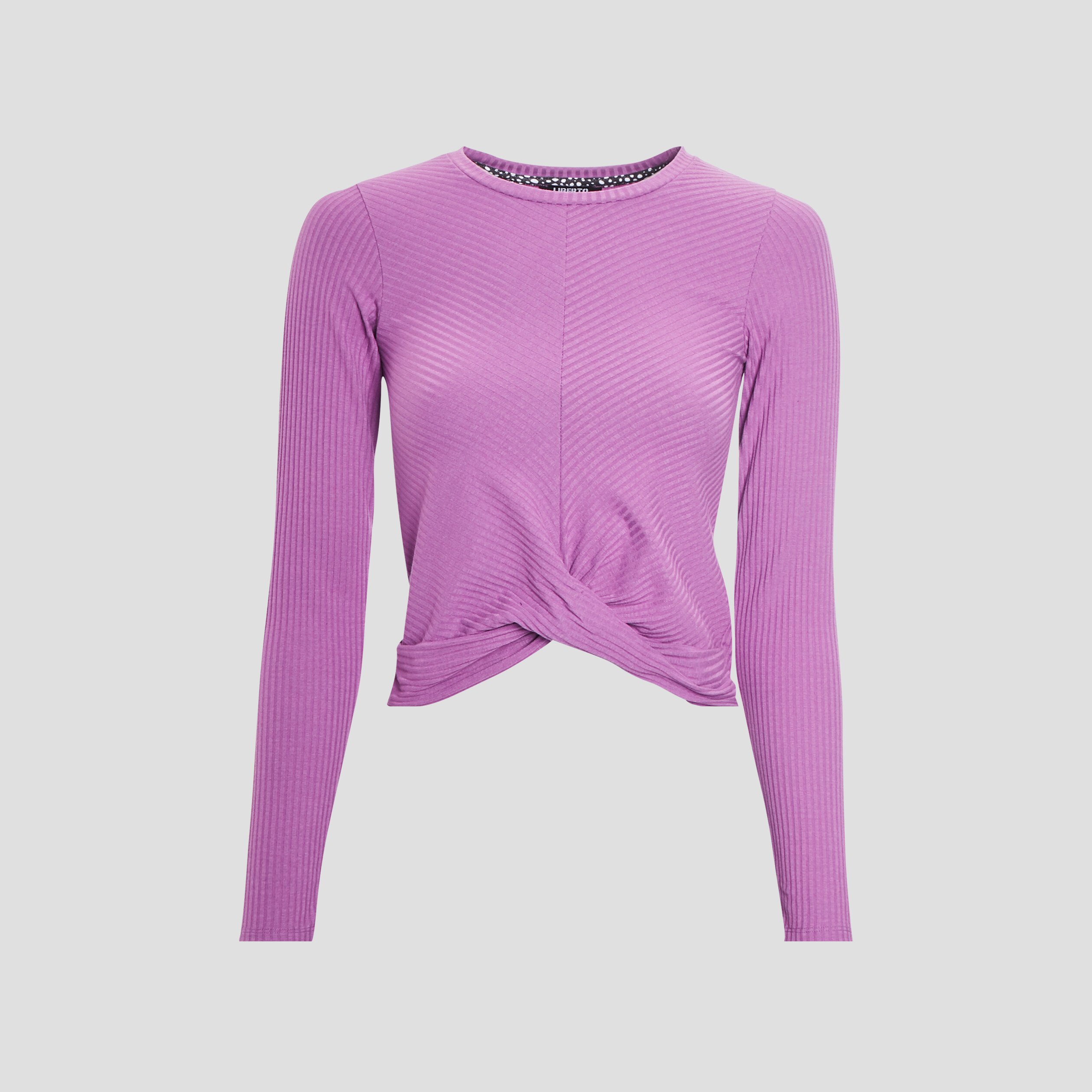 T-shirt cropped manches longues rose framboise femme | La Halle
