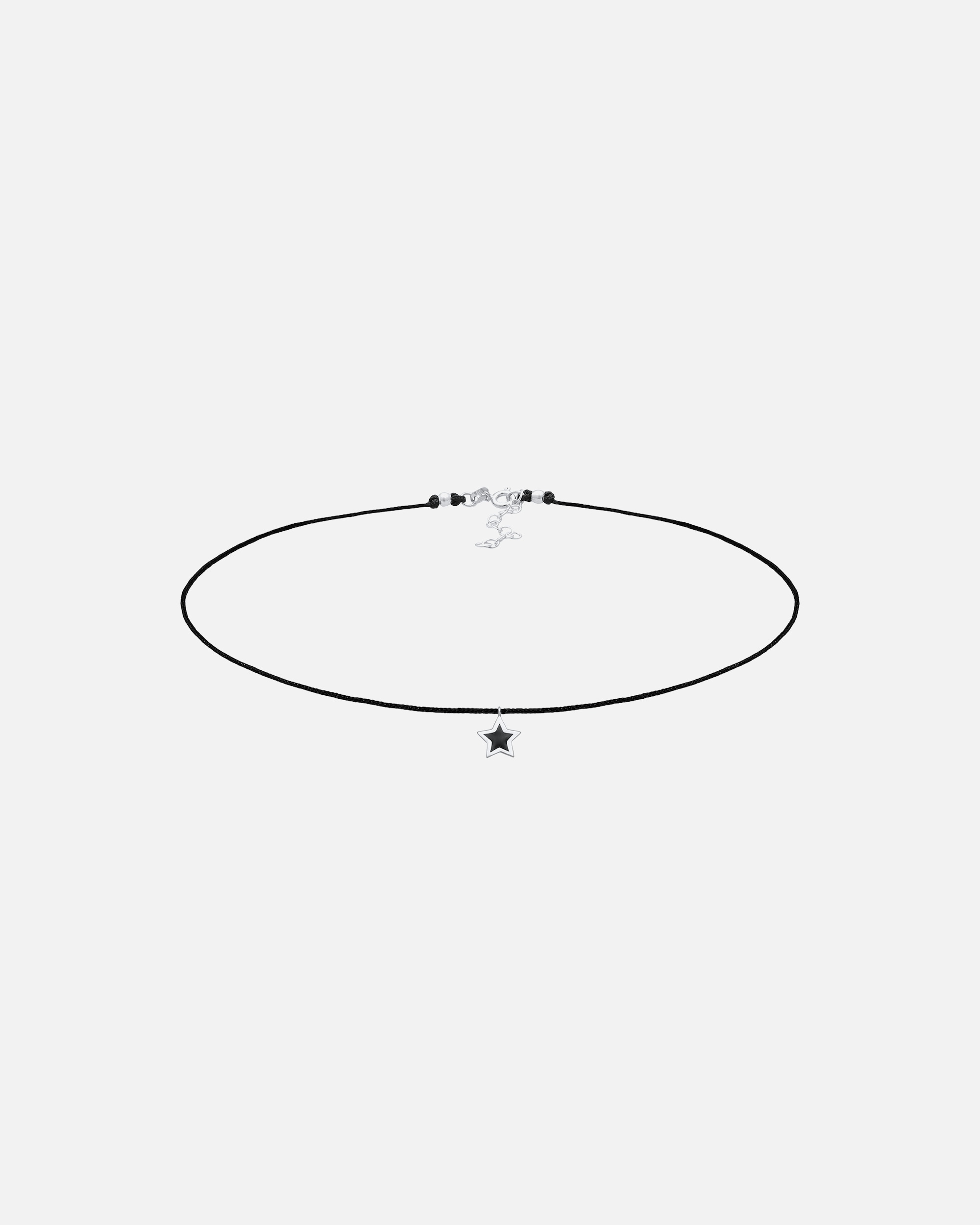 Collana girocollo da donna Elli con ciondolo a stella Astro, smalto e tessuto in argento sterling 925.