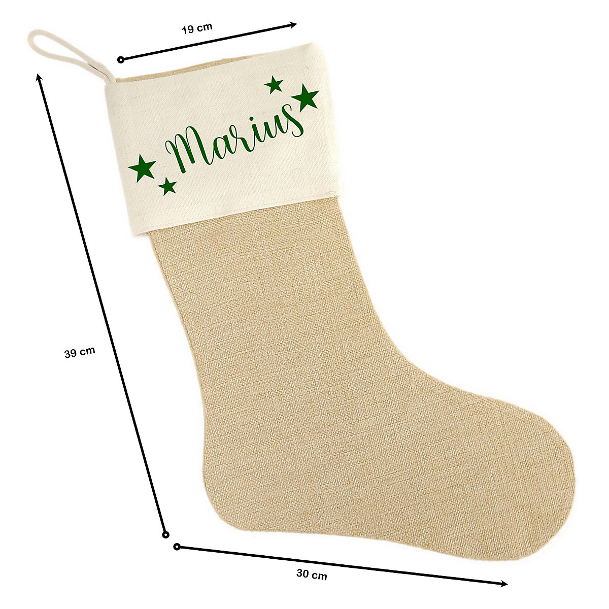 Nikolausstiefel / Nikolaussack mit Name personalisiert