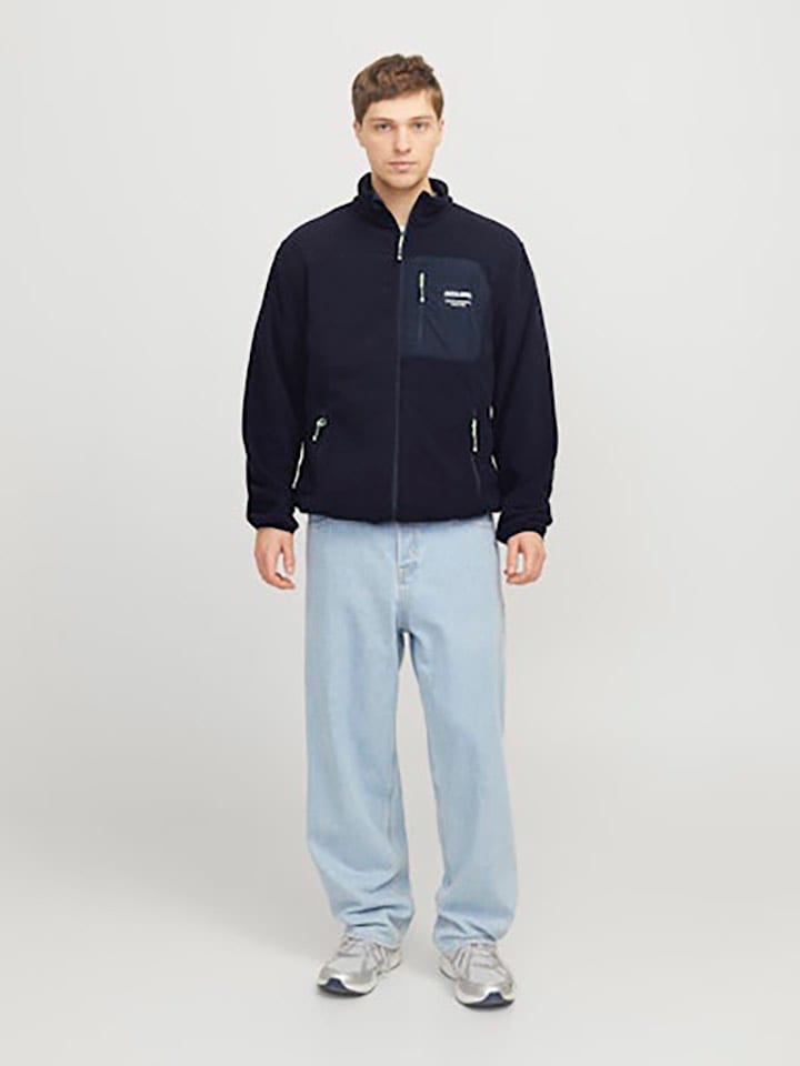 Jack & Jones Fleecejacke in Dunkelblau günstig kaufen