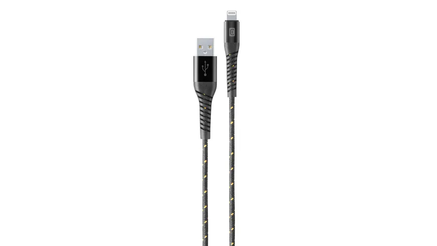 Cellularline Tetraforce Data Cable Strong 1.2m USB-A/ Apple Lightning Black