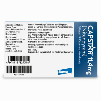 CAPSTAR 11,4 mg für Katzen und kleine Hunde