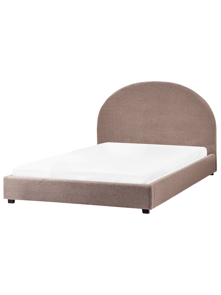 Beliani Doppelbett VAUCLUSE in Beige - (W) 154 x (H) 112 x (L) 214 cm günstig kaufen onesize