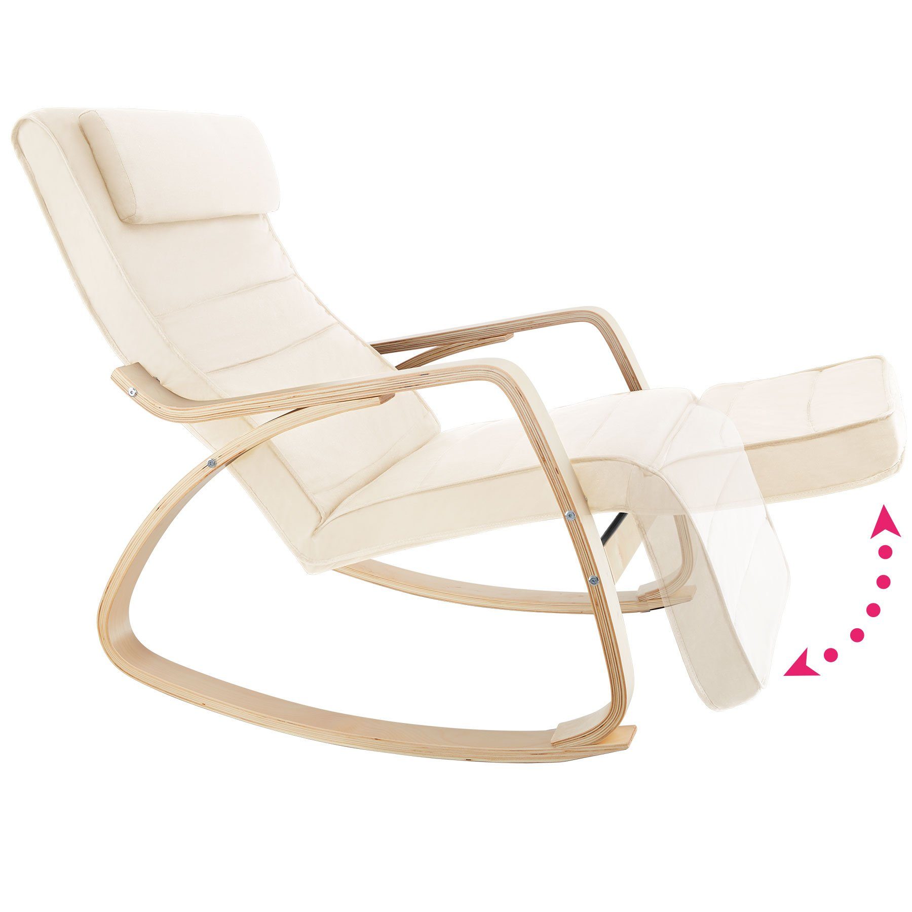 tectake Schaukelstuhl Onda (1er, 1 St), ergonomisch