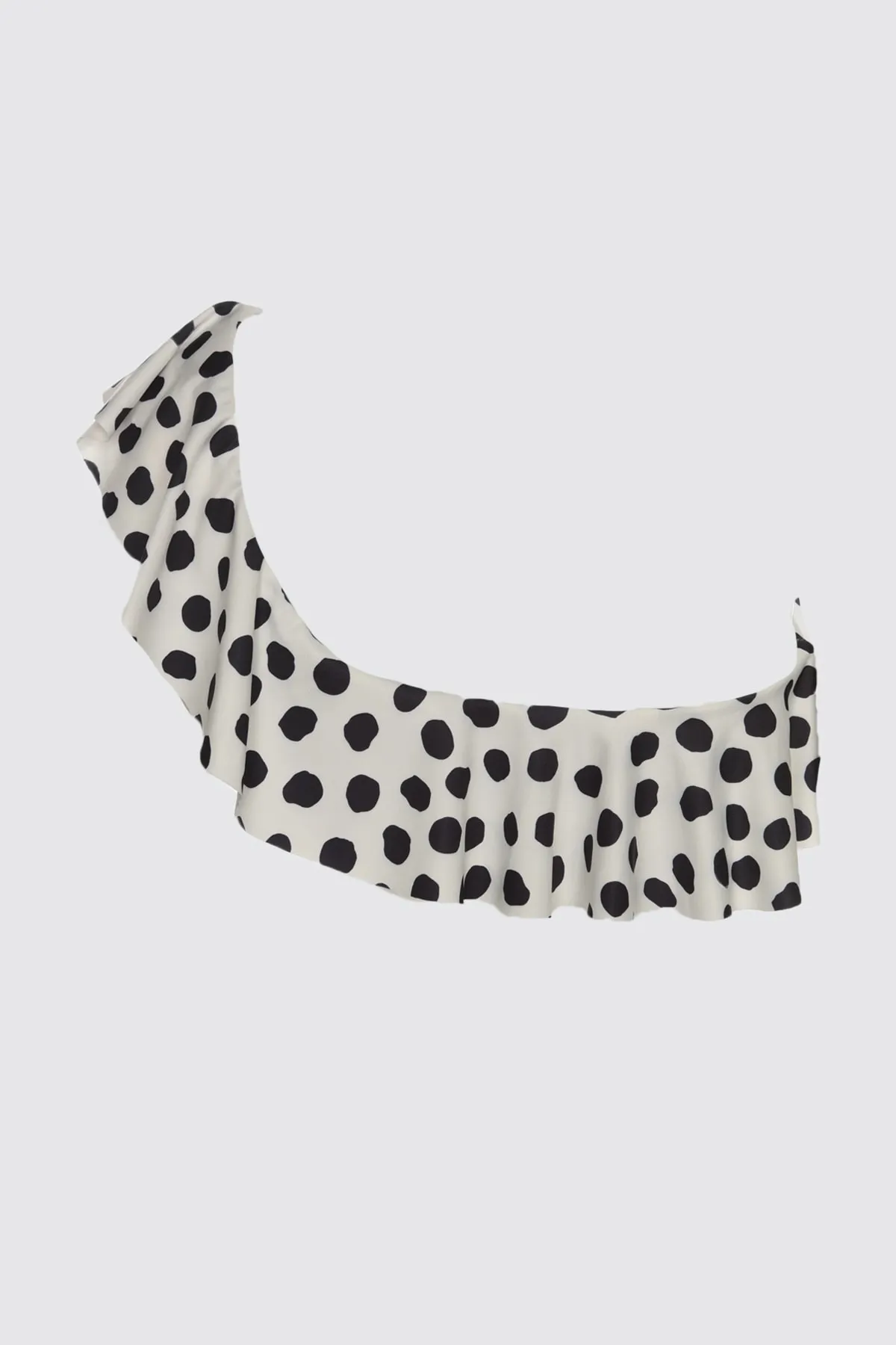 Trendyol Collection  One-Shoulder-Bikinioberteil mit gepunktetem Volant TBESS21BU0039