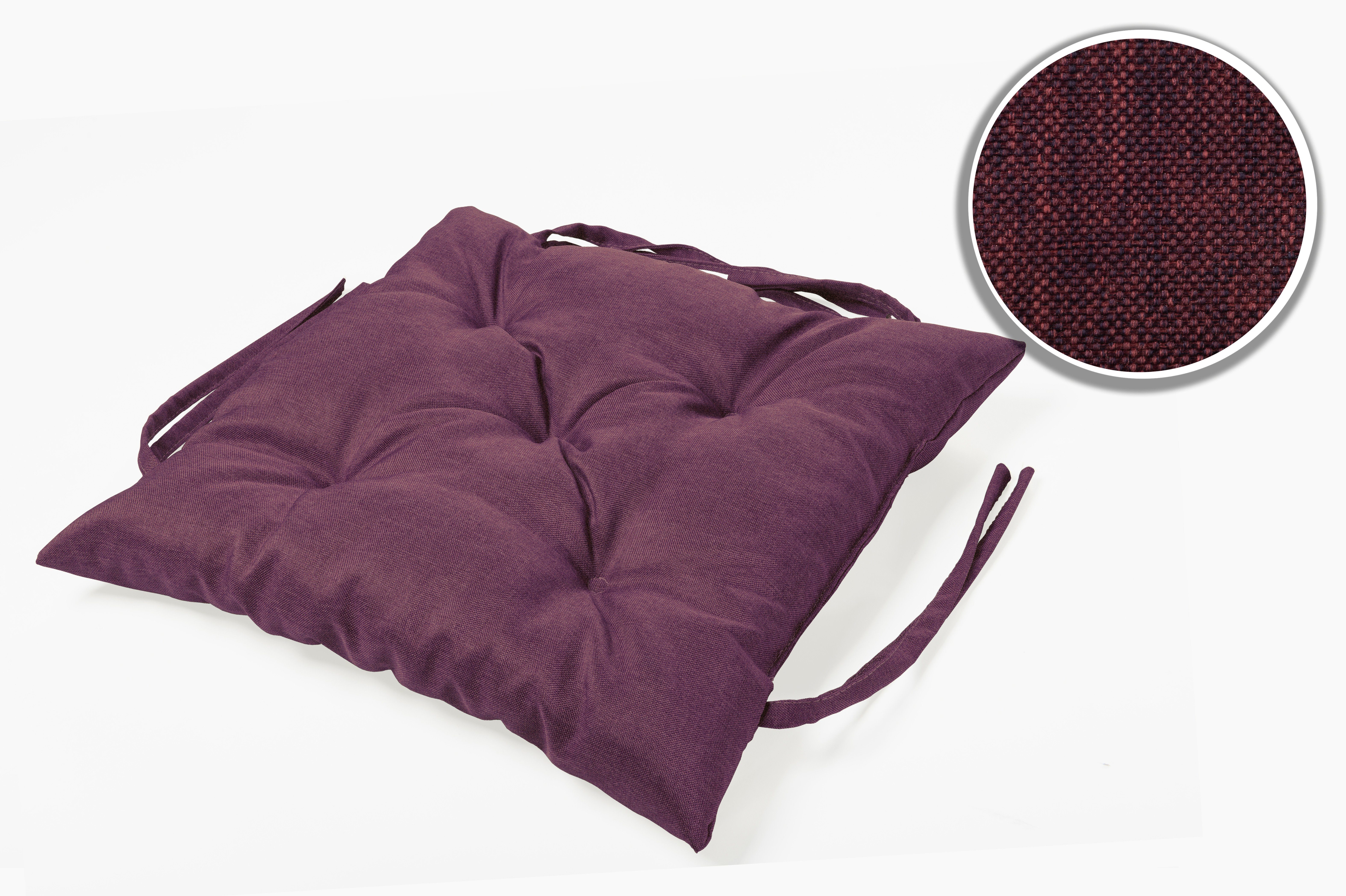 sunnypillow Bankauflage Bankauflage Stuhlkissen viele Farben und Größen zur Auswahl, 40 x 40 cm violett