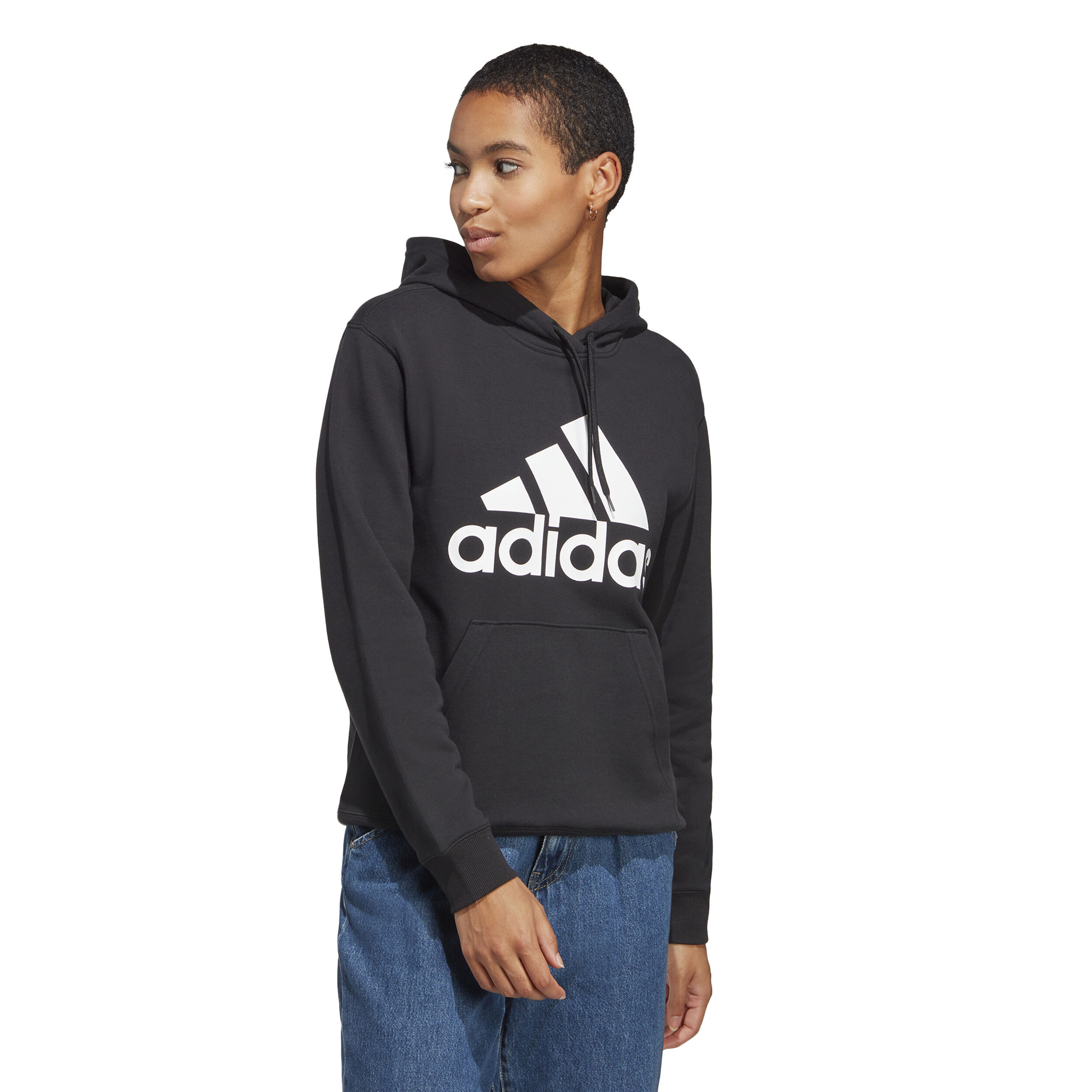 Big Logo Hoody Damen - Schwarz, Weiß