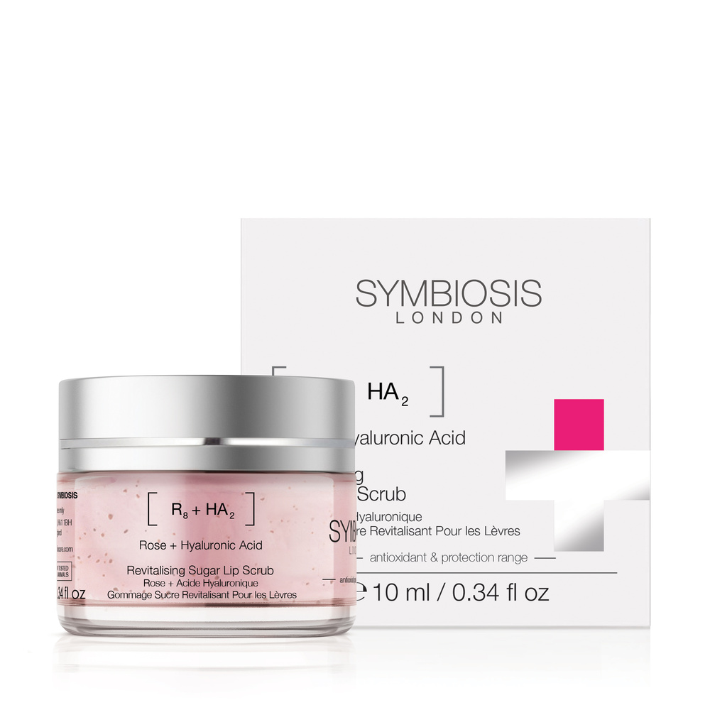 symbiosis [Rose + Acide Hyaluronique] - Gommage Sucre Revitalisant Pour les Lèvres Masques & Exfoliants
