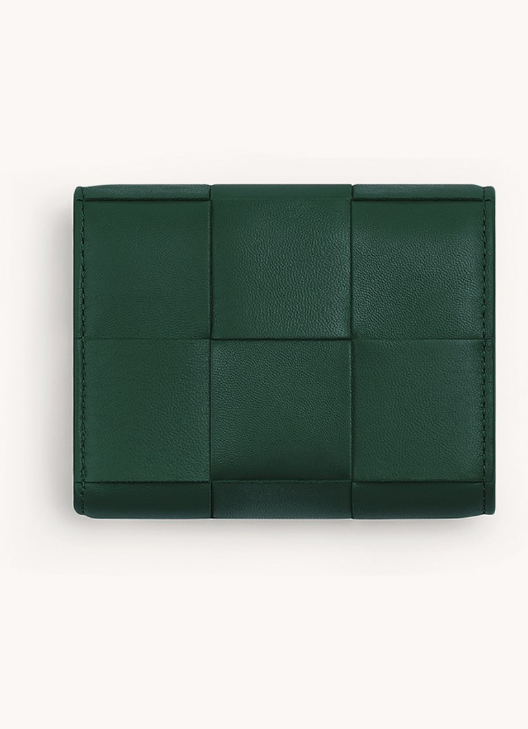 Portofel tripliant Bottega Veneta Cassette din piele de miel