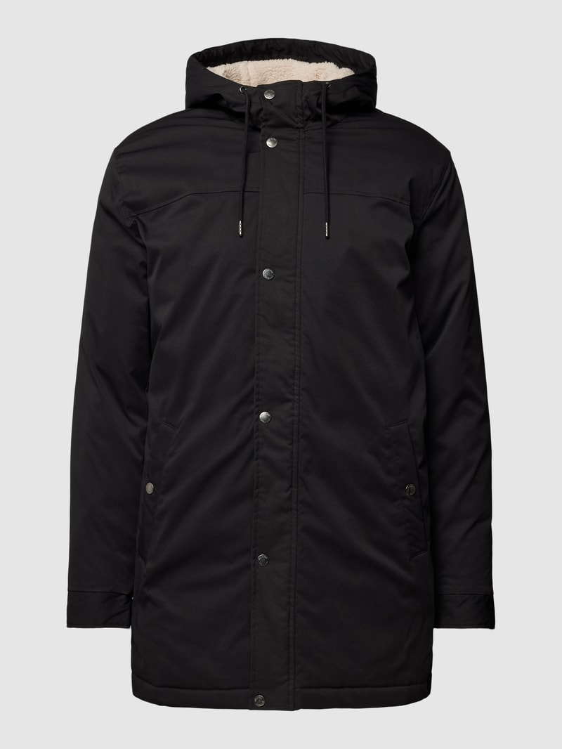 Parka mit Kapuze Modell 'ALEXANDER' in schwarz