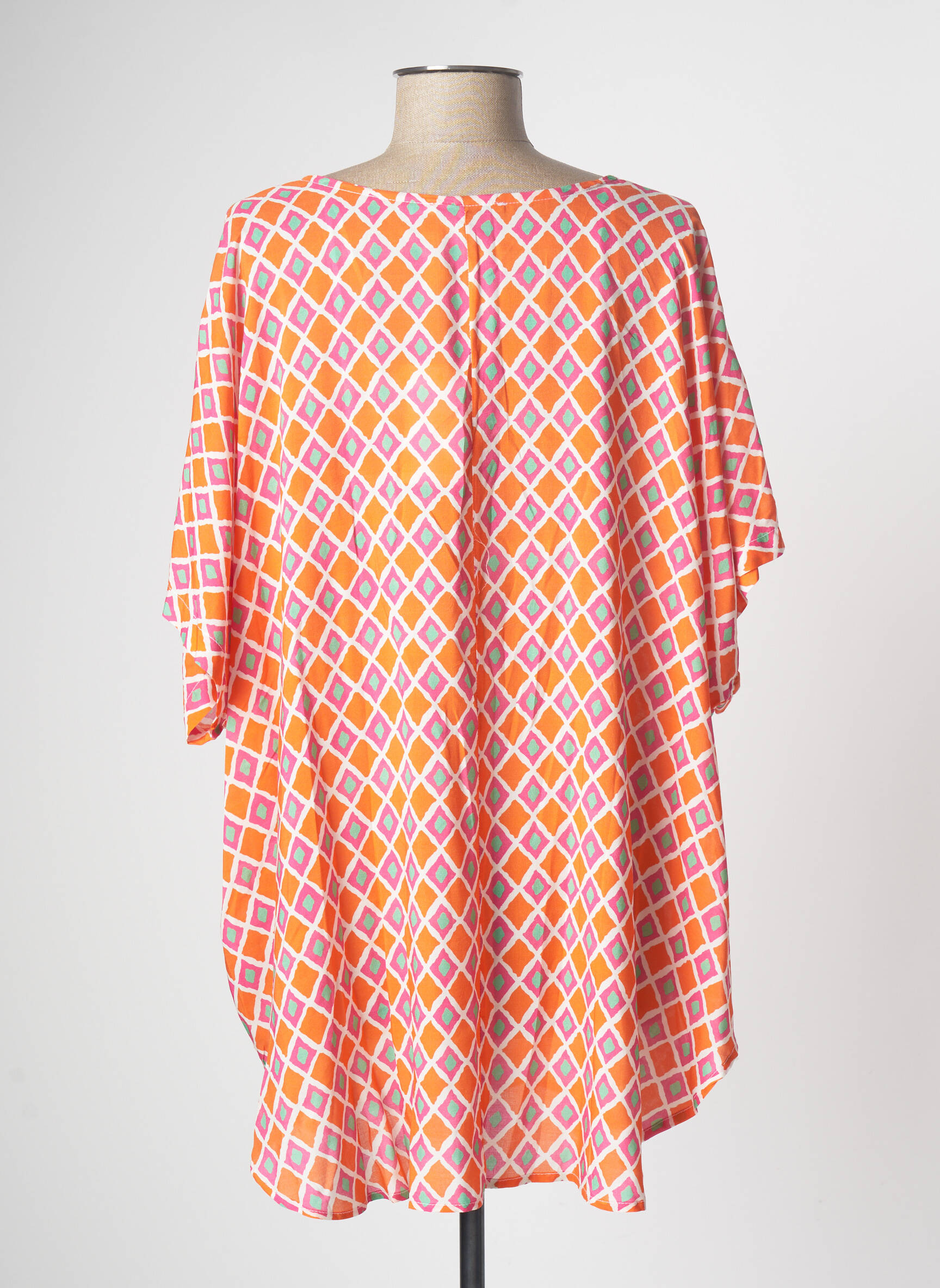 Mat Tuniquemanchecourte Femme couleur orange