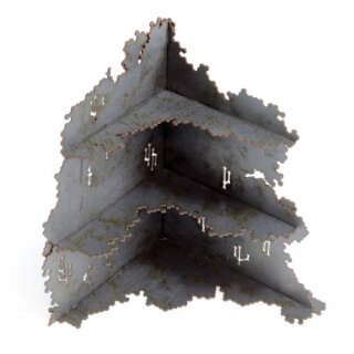 Large L-shaped Necrotek Ruin 1 (Gunmetal)