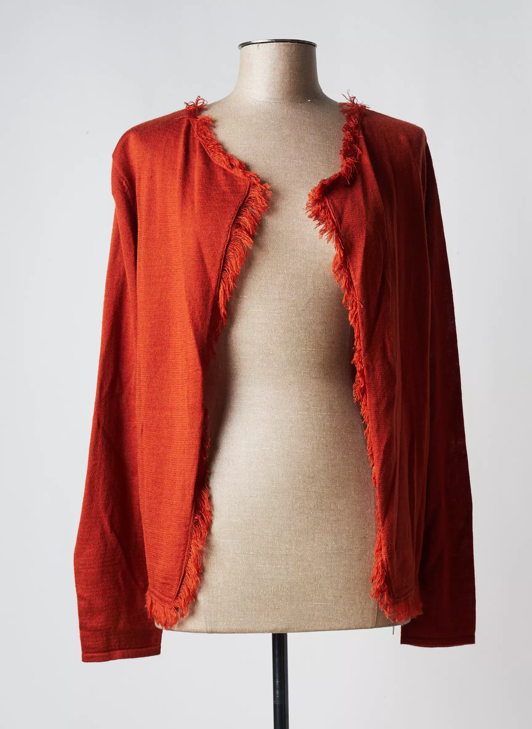 Aprico Cardigans Femme couleur orange