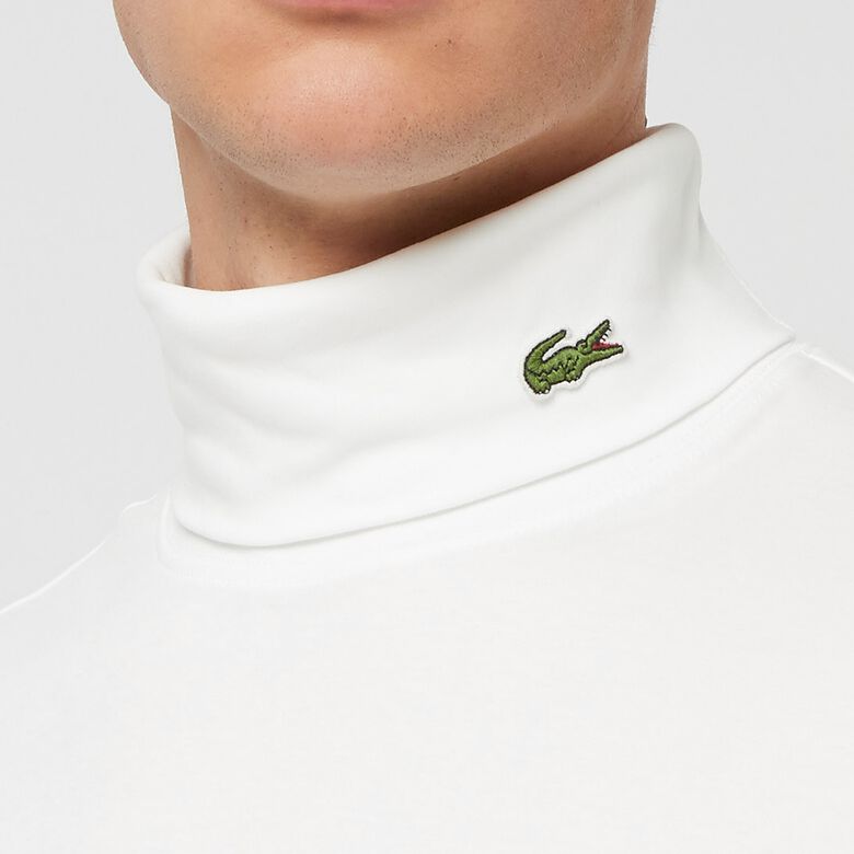 Lacoste Turtle Neck LS with Croc white