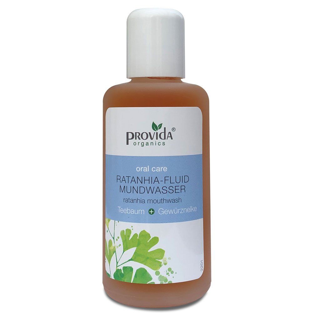 Provida Organics Mundwasser, Provida Ratanhia fluid, Braun, 100 ml