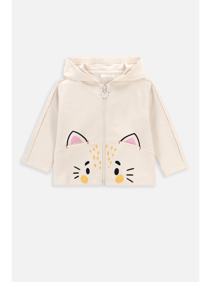 Coccodrillo Sweatshirt mit Reißverschluss in ecru günstig kaufen