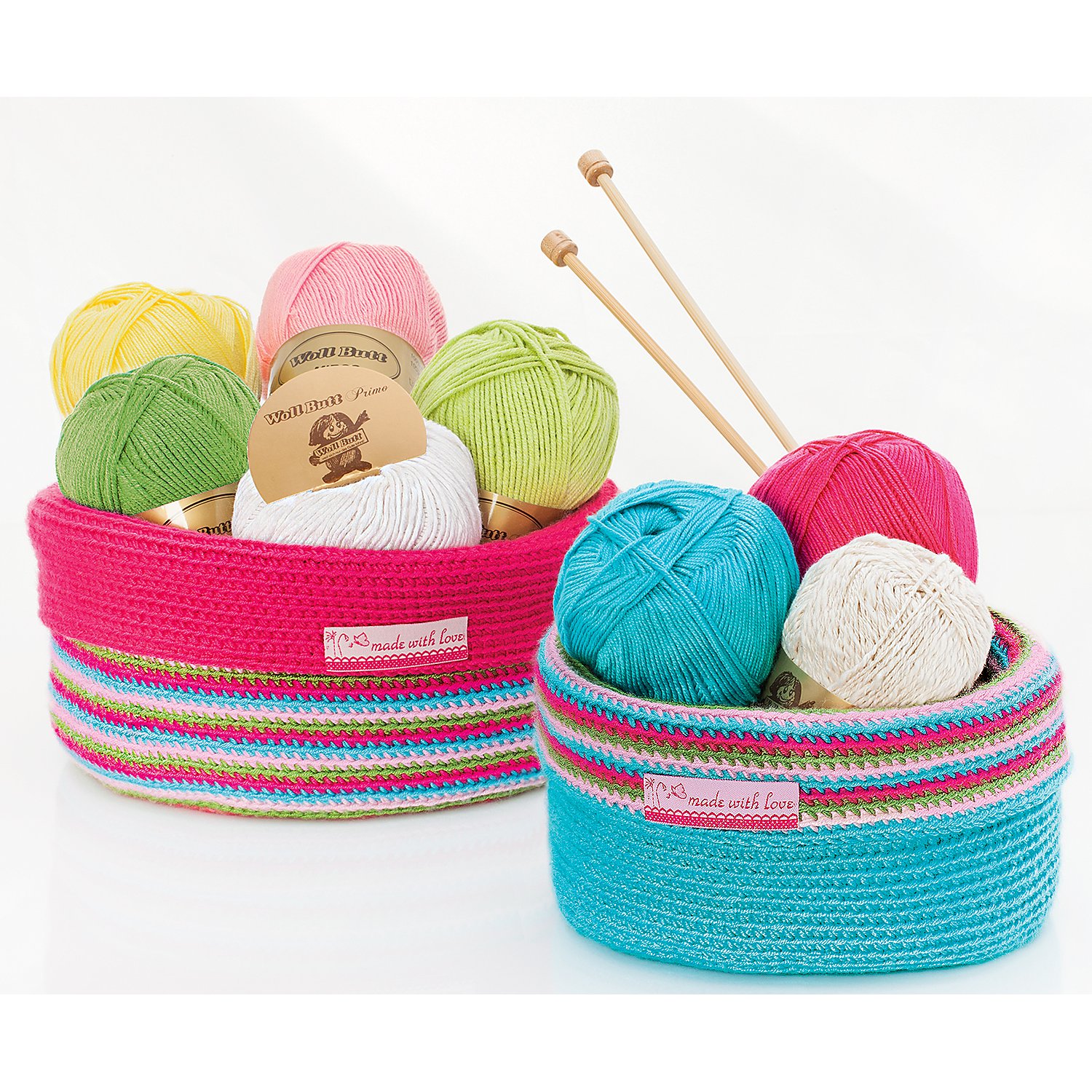 buttinette Label-Set, Größe: 5,5 x 1,6 cm, Inhalt: 40 Stück