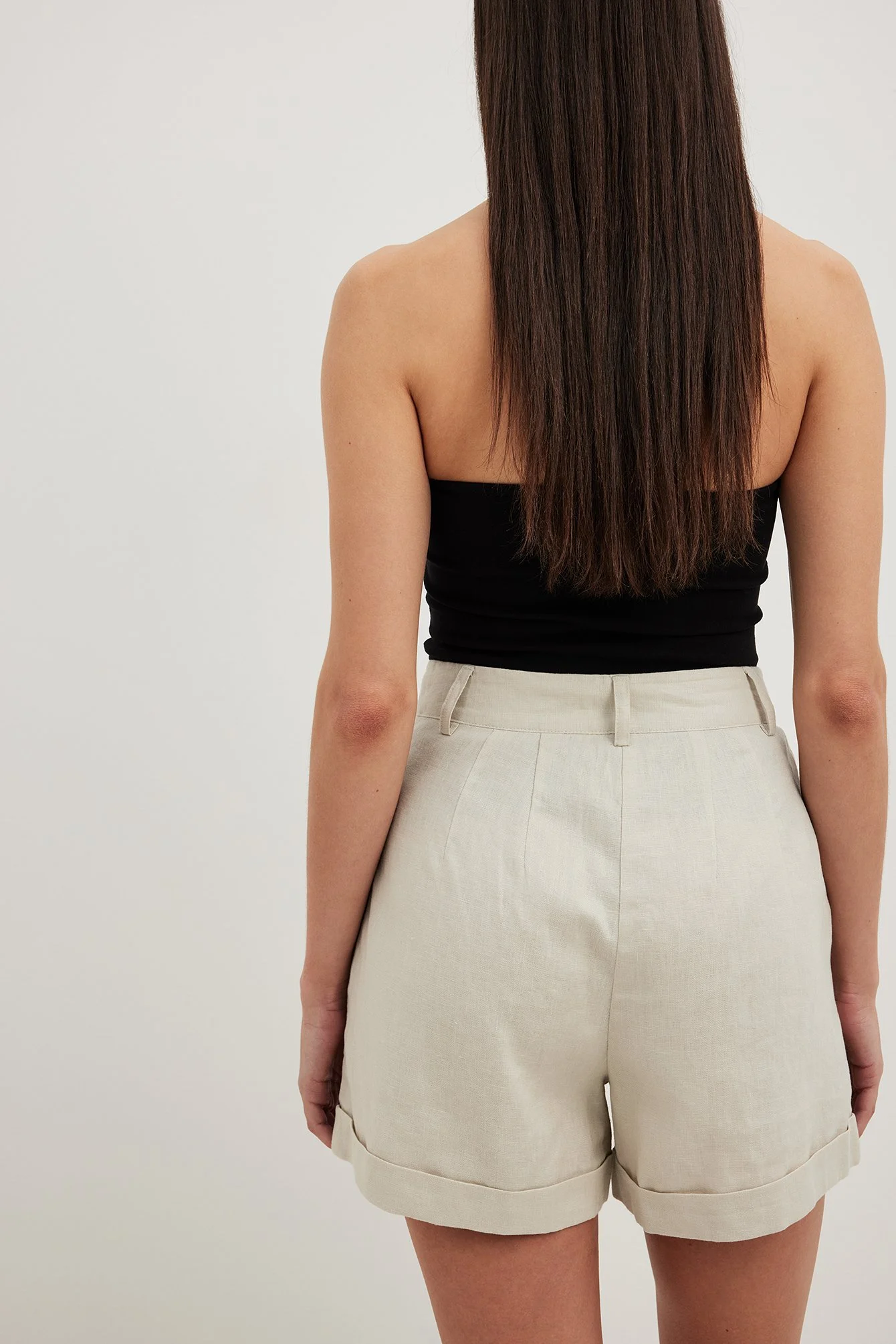 Kurze Leinenhose