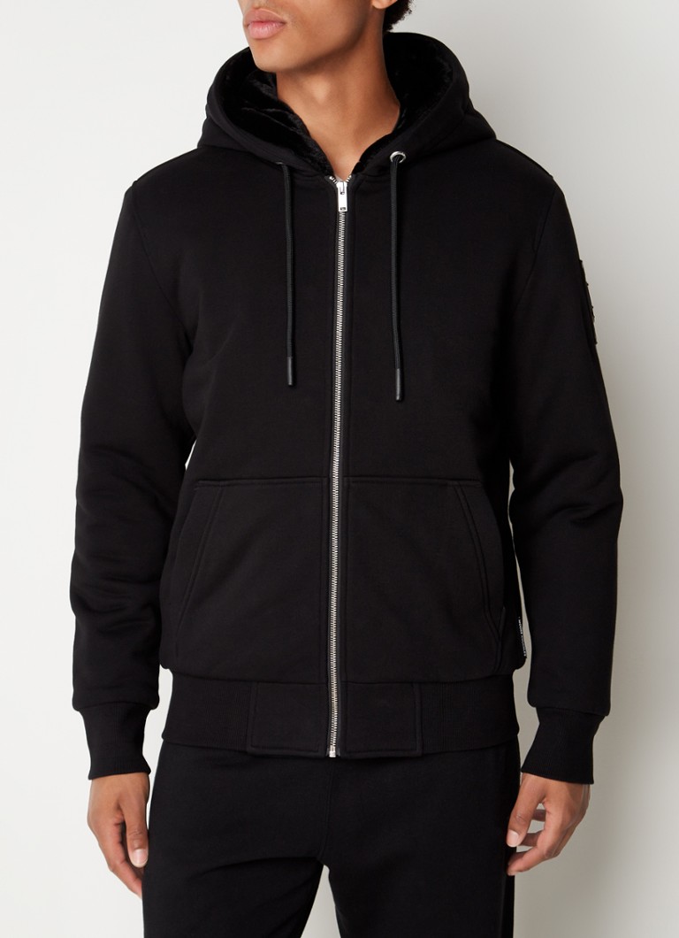 Moose Knuckles Classic Bunny polsterēts sporta krekls ar mākslīgo kažokādu