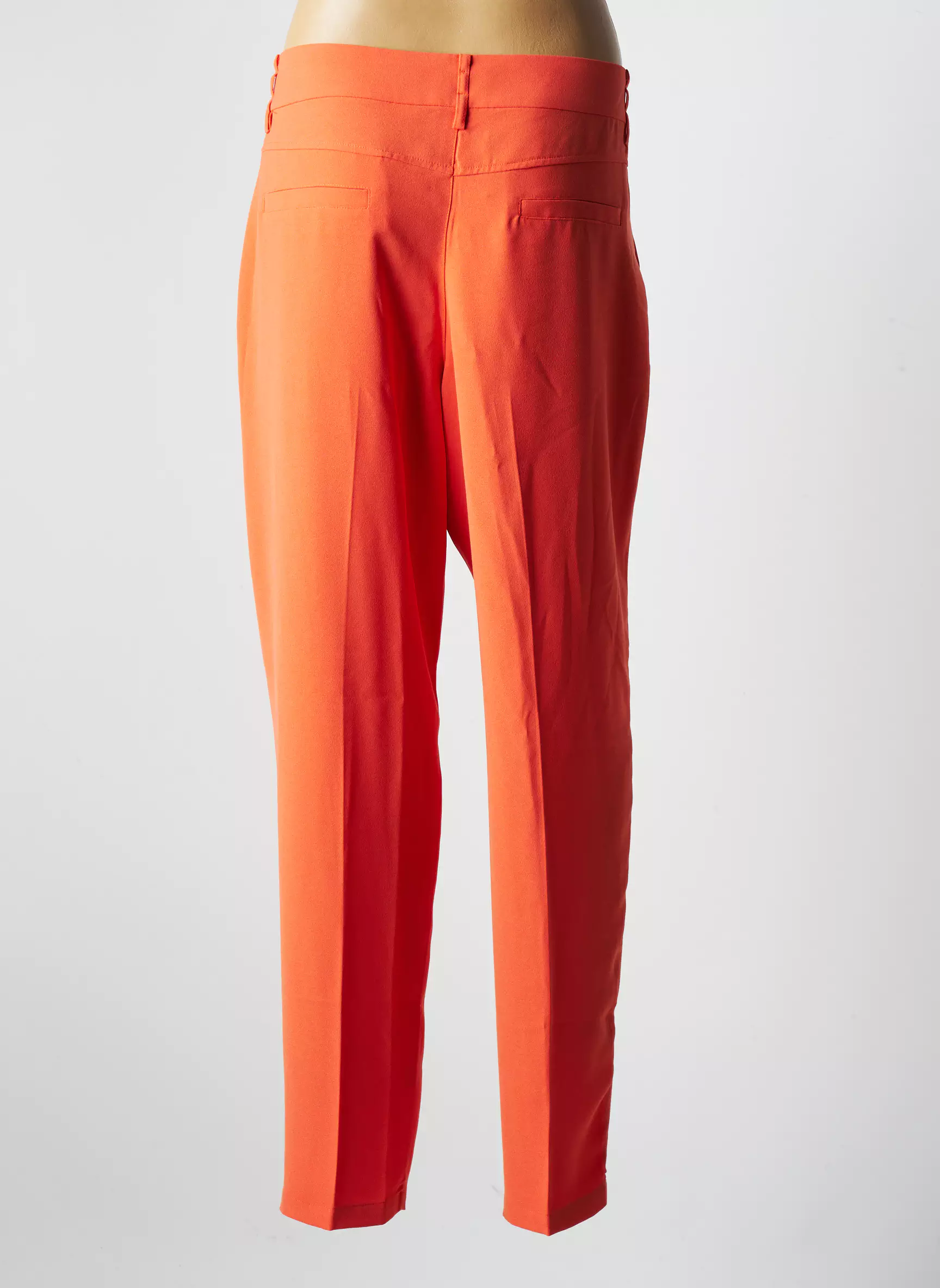 Cream Pantalons Droits Femme couleur orange