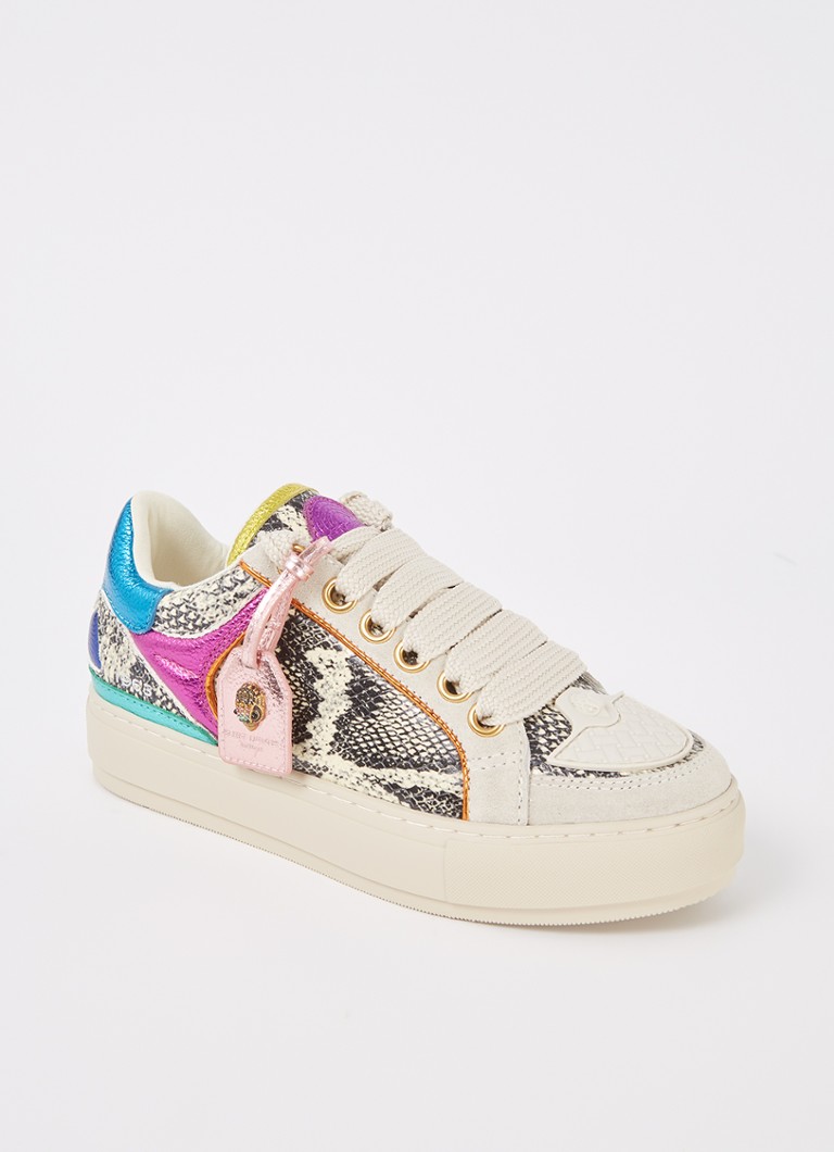 Kurt Geiger Southbank sportbačiai su gyvatės odos raštu ir odinėmis detalėmis