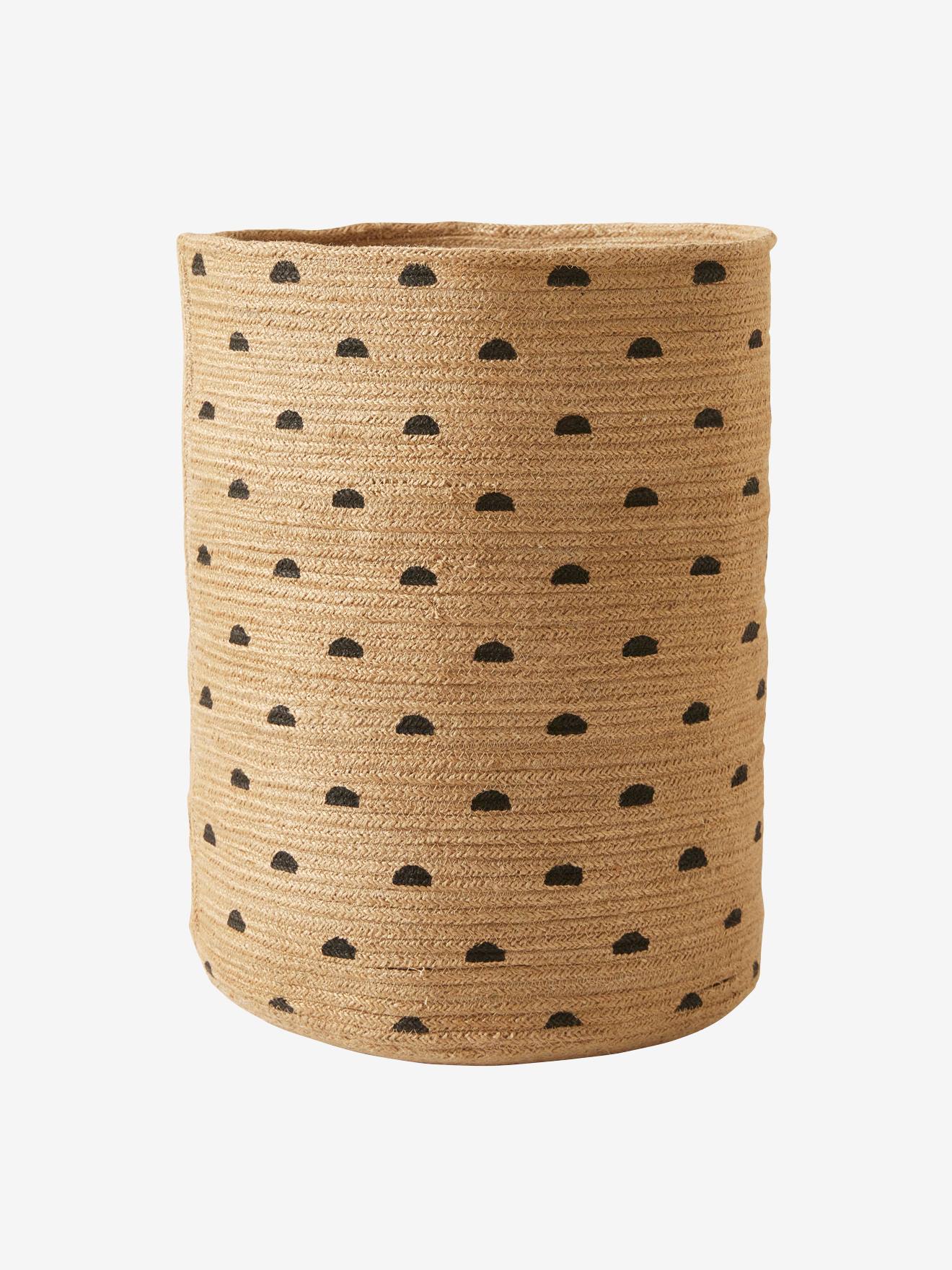 Vertbaudet Kinderzimmer XL Aufbewahrungskorb ETHNIC, Jute - natur
