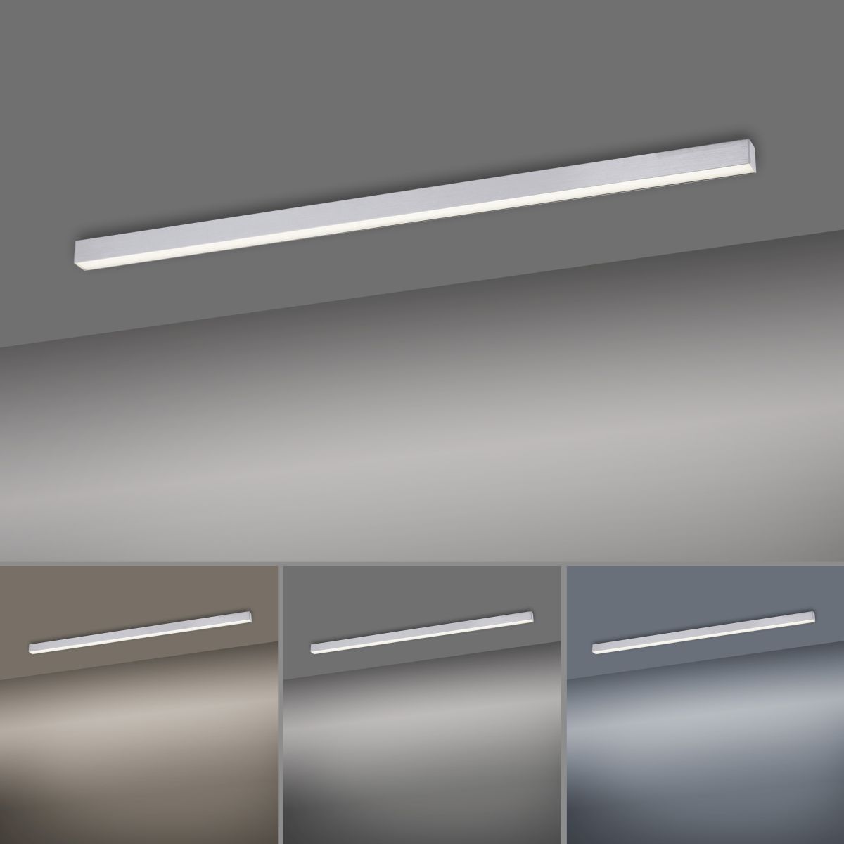 Paul Neuhaus LED Deckenlampe Pure-Lines Alu 110 x 3,8 cm